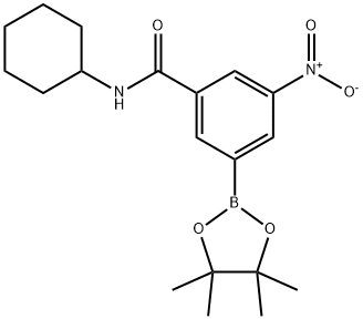 BenzaMide, N-cyclohexyl-3-nitro-5-(4,4,5,5-tetraMethyl-1,3,2-dioxaborolan-2-yl)- Structural