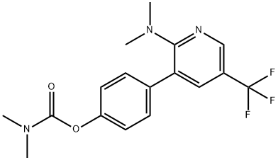 Dimethyl-carbamic acid 4-(2-dimethylamino-5-trifluoromethyl-pyridin-3-yl)-phenyl ester Structural