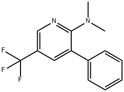 Dimethyl-(3-phenyl-5-trifluoromethyl-pyridin-2-yl)-amine Structural