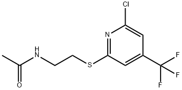 N-[2-(6-Chloro-4-trifluoromethyl-pyridin-2-ylsulfanyl)-ethyl]-acetamide Structural