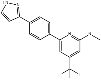 Dimethyl-{6-[4-(1H-pyrazol-3-yl)-phenyl]-4-trifluoromethyl-pyridin-2-yl}-amine Structural