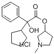 1-Methyl-3-(a-cyclopentylmandeloyloxy)pyrrolidinehydrochloride Structural