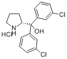 (R)-A,A-BIS(3-CHLOROPHENYL)-2-PYRROLIDINEMETHANOL HYDROCHLORIDE Structural