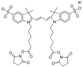 CYANINE 3 BIHEXANOIC ACID DYE, SUCCINIMIDYL ESTER, POTASSIUM SALT