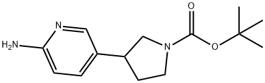 tert-butyl 3-(6-aMinopyridin-3-yl)pyrrolidine-1-carboxylate Structural