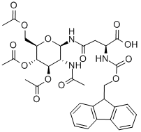 FMOC-ASN(AC3ACNH-BETA-GLC)-OH Structural