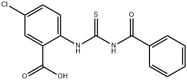 2-[[(BENZOYLAMINO)THIOXOMETHYL]AMINO]-5-CHLORO-BENZOIC ACID Structural