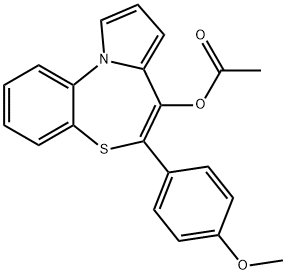 5-(4-METHOXYPHENYL)PYRROLO[2,1-D][1,5]BENZOTHIAZEPIN-4-OL ACETATE Structural