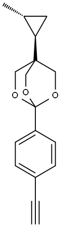 2,6,7-Trioxabicyclo(2.2.2)octane, 1-(4-ethynylphenyl)-4-(2-methylcyclo propyl)-, trans-