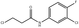 3-chloro-N-(3-chloro-4-fluorophenyl)propanamide Structural