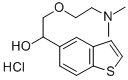 alpha-((2-(Dimethylamino)ethoxy)methyl)benzo(b)thiophene-5-methanol hy drochloride Structural