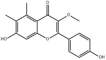 4',7-dihydroxy-3-methoxy-5,6-dimethylflavone Structural