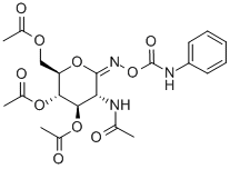 O-(2-ACETAMIDO-3,4,6-TRI-O-ACETYL-D-GLUCOPYRANOSYLIDENE)AMINO N-PHENYL CARBAMATE Structural