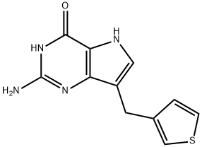 9-deaza-9-(3-thienylmethyl)guanine Structural