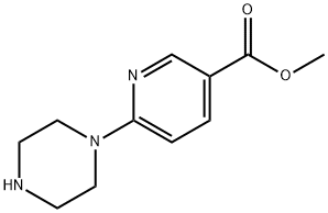 6-(1-Piperazinyl)-3-pyridinecarboxylic acid methyl ester Structural