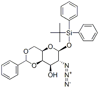 TERT-BUTYLDIPHENYLSILYL-2-AZIDO-4,6-O-BENZYLIDENE-2-DEOXY-BETA-D-GALACTOPYRANOSIDE Structural