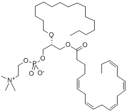 1-O-HEXADECYL-2-EICOSAPENTAENOYL-SN-GLYCERO-3-PHOSPHOCHOLINE Structural