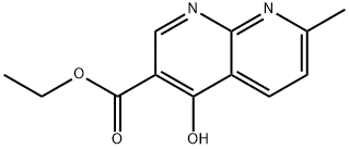 ethyl 4-hydroxy-7-methyl-1,8-naphthyridine-3-carboxylate Structural