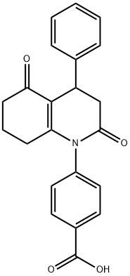 4-(2,5-DIOXO-4-PHENYL-3,4,5,6,7,8-HEXAHYDRO-2H-QUINOLIN-1-YL)-BENZOIC ACID Structural