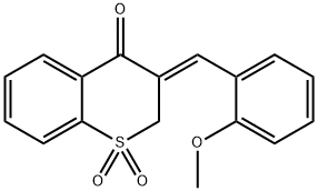 (Z)-2,3-Dihydro-3-((2-methoxyphenyl)methylene)-4H-1-benzothiopyran-4-o ne 1,1-dioxide Structural