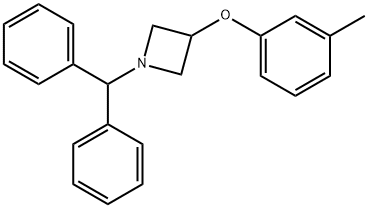 1-(DIPHENYLMETHYL)-3-(3-METHYLPHENOXY)-AZETIDINE Structural