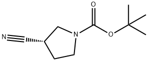 (S)-1-BOC-3-Cyanopyrrolidine Structural