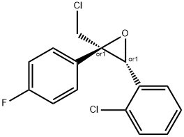 Z-3-Chloro-1-(2-chlorophenyl)-2-(4-fluorophenyl)-oxirane Structural