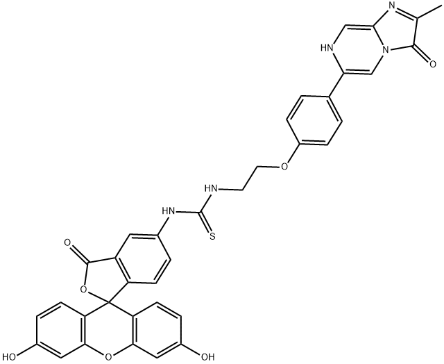 3,7-DIHYDRO-6-[4-[2-[N'-(5-FLUORESCEINYL)THIOUREIDO]ETHOXY]PHENYL]-2-METHYLIMIDAZO[1,2-A]PYRAZIN-3-ONE