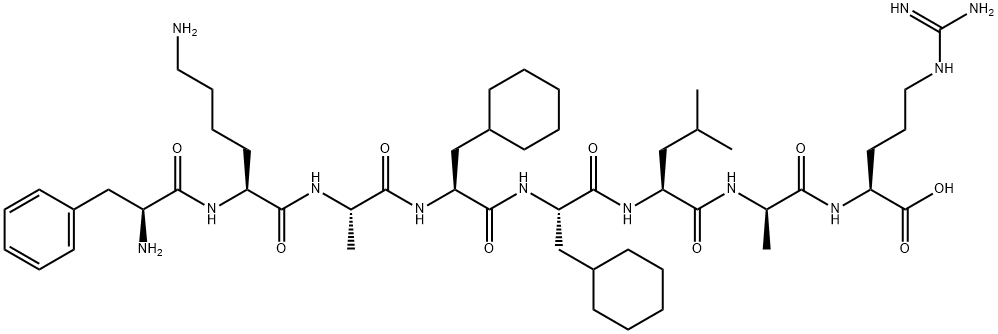 H-PHE-LYS-ALA-BETA-CYCLOHEXYL-ALA-BETA-CYCLOHEXYL-ALA-LEU-D-ALA-ARG-OH