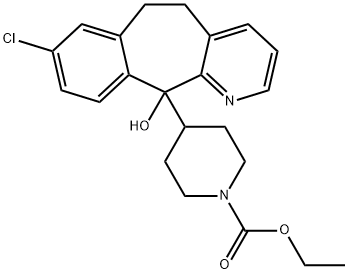 4-(8-Chloro-6,11-dihydro-11-hydroxy-5H-benzo[5,6]cyclohepta[1,2-b]pyridin-11-yl)-1-piperidinecarboxylic Acid Ethyl Ester Structural