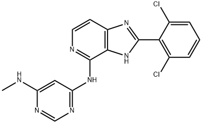 N4-(2-(2,6-Dichlorophenyl)-3H-iMidazo[4,5-c]pyridin-4-yl)-N6-MethylpyriMidine-4,6-diaMine Structural