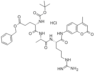 BOC-GLU(OBZL)-ALA-ARG-AMC HCL Structural