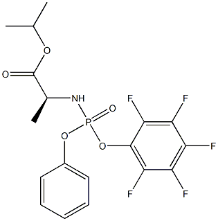 N-[(S)-(2,3,4,5,6-pentafluorophenoxy)phenoxyphosphinyl]-L-alanine 1-Methylethyl ester Structural Picture