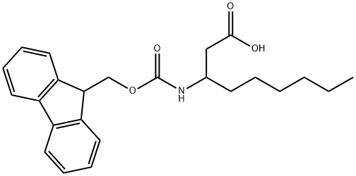 N-Fmoc-(+/-)-3-aminononanoic acid Structural