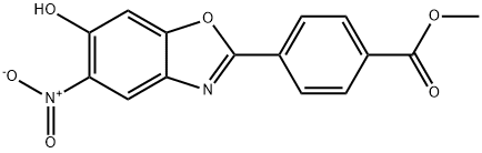 Methyl 4-(5'-nitro-6'-hydroxylbenzoxazol-2-yl)benzate Structural