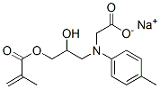 Glycine, N-2-hydroxy-3-(2-methyl-1-oxo-2-propenyl)oxypropyl-N-(4-methylphenyl)-, monosodium salt Structural