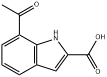 7-ACETYL-2-INDOLE CARBOXYLIC ACID Structural