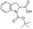 1-(TERT-BUTOXYCARBONYL)-2-INDOLINECARBOXYLIC ACID Structural