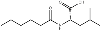 Leucine,  N-(1-oxohexyl)- Structural
