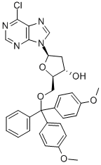 6-CHLORO-5'-O-(DIMETHOXYTRITYL)PURINE-2'-DEOXYRIBOSIDE Structural