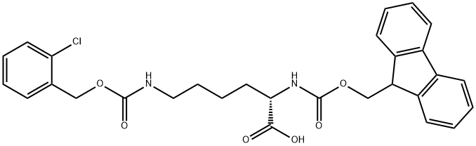 N-(9-Fluorenylmethyloxycarbonyl)-N'-(2-chlorobenzyloxycarbonyl)-L-lysine Structural