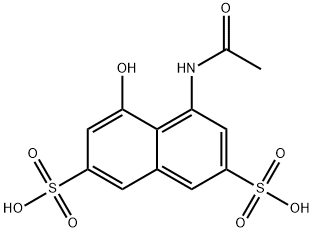 4-acetamido-5-hydroxynaphthalene-2,7-disulfonic acid Structural