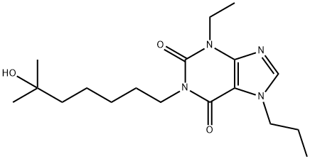 3-ethyl-1-(6-hydroxy-6-methylheptyl)-7-propylxanthine