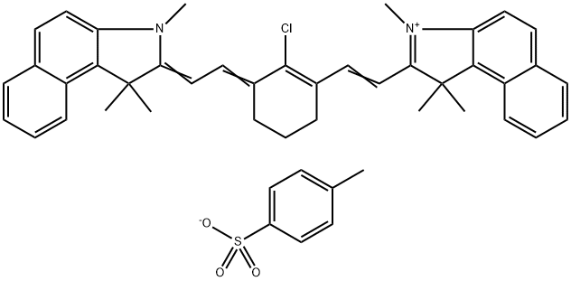 1H-BENZ[E]INDOLIUM, 2-[2-[2-CHLORO-3-[(1,3-DIHYDRO-1,1,3-TRIMETHYL-2H-BENZ[E]INDOL-2-YLIDENE)ETHYLIDENE]-1-CYCLOHEXEN-1-YL]ETHENYL]-1,1,3-TRIMETHYL-, SALT WITH 4-METHYLBENZENESULFONIC ACID (1:1) Structural