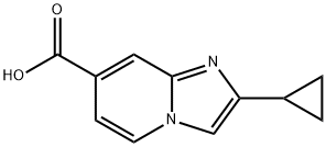 Imidazo[1,2-a]pyridine-7-carboxylic acid, 2-cyclopropyl- Structural