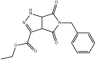 ethyl 5-benzyl-1,3a,4,5,6,6a-hexahydro-4,6-dioxopyrrolo[3,4-c]pyrazole-3-carboxylate Structural