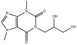 1-(2,3-dihydroxypropyl)-3,7-dihydro-3,7-dimethyl-1H-purine-2,6-dione Structural