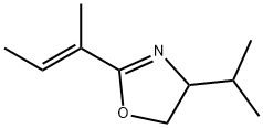 Oxazole, 4,5-dihydro-4-(1-methylethyl)-2-(1-methyl-1-propenyl)-, (E)- (9CI) Structural