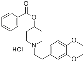 4-Piperidinol, 1-(2-(3,4-dimethoxyphenyl)ethyl)-, benzoate (ester), hy drochloride Structural