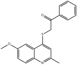 2-((6-Methoxy-2-methyl-4-quinolinyl)thio)-1-phenylethanone